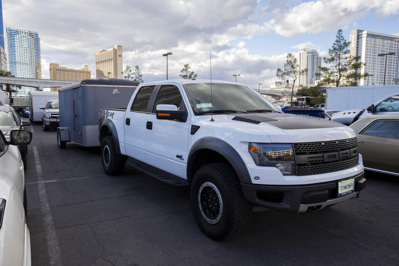 Raptor with trailer at SEMA