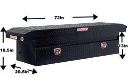 Weather Guard - Weather Guard 121-5-03 Single Lid Crossover Full-Size Low Profile Gloss Black Aluminum Tool  Box