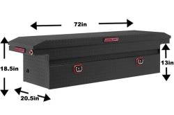 Weather Guard - Weather Guard 121-52-04 Single Lid Crossover Full-Size Low Profile Textured Matte Black  Alum Tool Box