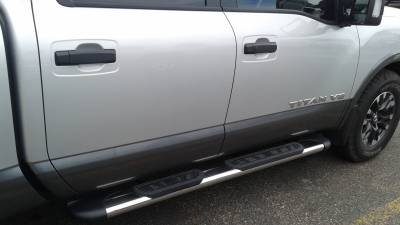 Iron Cross Endeavour Running Boards on a Nissan Titan