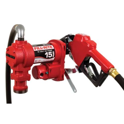 Fill-Rite - Fill-Rite 12V 15 GPM Fuel Transfer Pump with Auto Nozzle - GAS ONLY!- FR1210HA