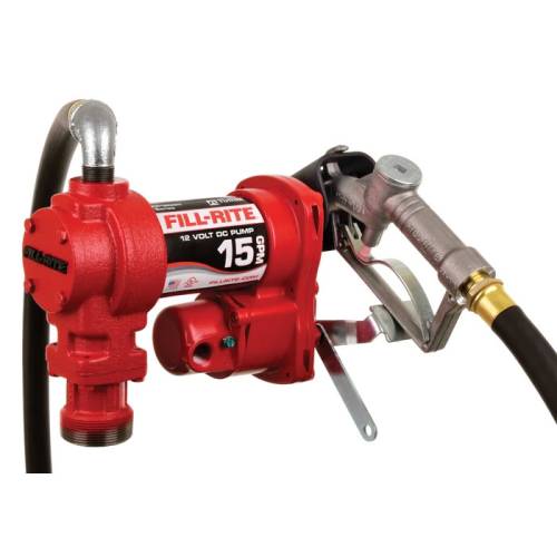 Fill-Rite - Fill-Rite 12V 15GPM Fuel Transfer Pump with Manual Nozzle- FR1210H