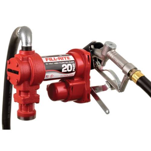 Fill-Rite - Fill-Rite 12V 20 GPM Fuel Transfer Pump with Manual Nozzle- FR4210H