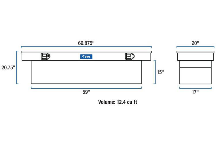 UWS - UWS Single Lid Deep Crossover Toolbox TBSD-69