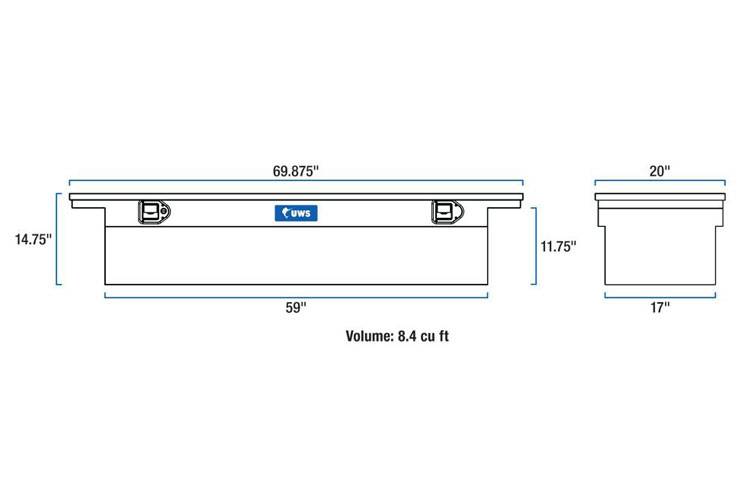 UWS - UWS Single Lid Low-Profile Crossover Toolbox TBS-69-LP