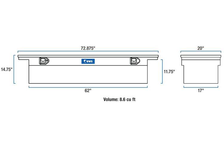 UWS - UWS Single Lid Low-Profile Crossover Toolbox TBS-72-LP