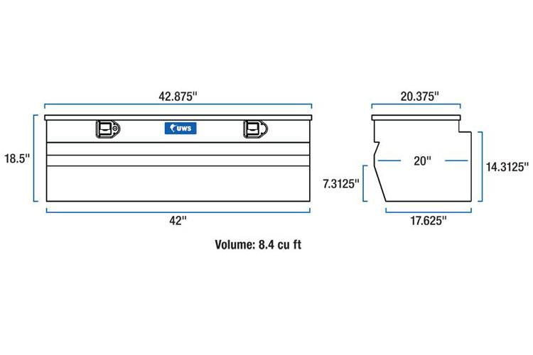 UWS - UWS 42in Aluminum Wedged Chest TBC-42-W