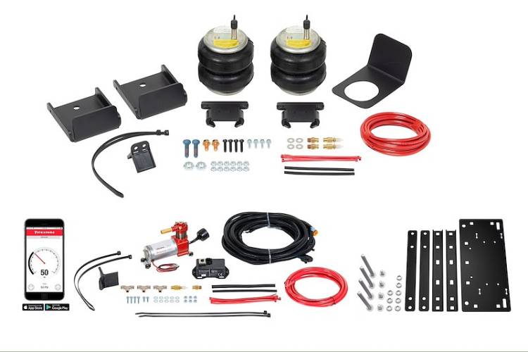 Firestone - Firestone Ride-Rite 2888 Ride-Rite Rear Air Helper Spring Kit w/ Compressor