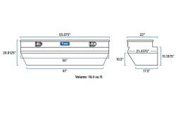 UWS - UWS 55in Black Aluminum Wedged & Notched Chest TBC-55-WN-BLK - Image 1