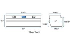 UWS - UWS 55in Black Aluminum Wedged Chest TBC-55-W-BLK - Image 1