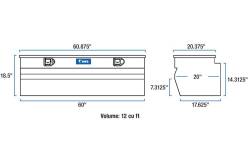 UWS - UWS 60in Black Aluminum Wedged Chest TBC-60-W-BLK - Image 1