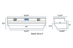 UWS - UWS 62in Black Aluminum Wedged & Notched Chest TBC-62-WN-BLK - Image 1