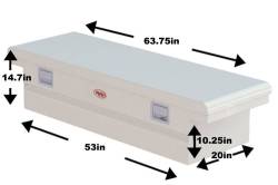 RKI - RKI C56LP Single Lid Crossover Compact Low Profile White Steel Tool Box - Image 2