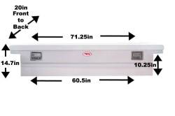 RKI - RKI C63LP Single Lid Crossover Full-Size Low Profile White Steel Tool Box - Image 2
